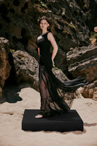 Stilla Ruched & Tulle Maxi Dress - 3