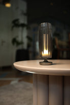 Stylistic-Stylistic Hari Waves Lamba L Gümüş Beyaz-Masa Lambası-1-Milagron.com