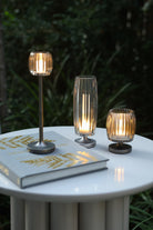 Stylistic-Stylistic Hari Waves Lamba L Gümüş Beyaz-Masa Lambası-2-Milagron.com