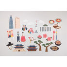 Suatelier-Suatelier Travel Luggage Sticker Pack Valiz Etiket Seti Welcome To Korea-Sticker-3-Milagron.com