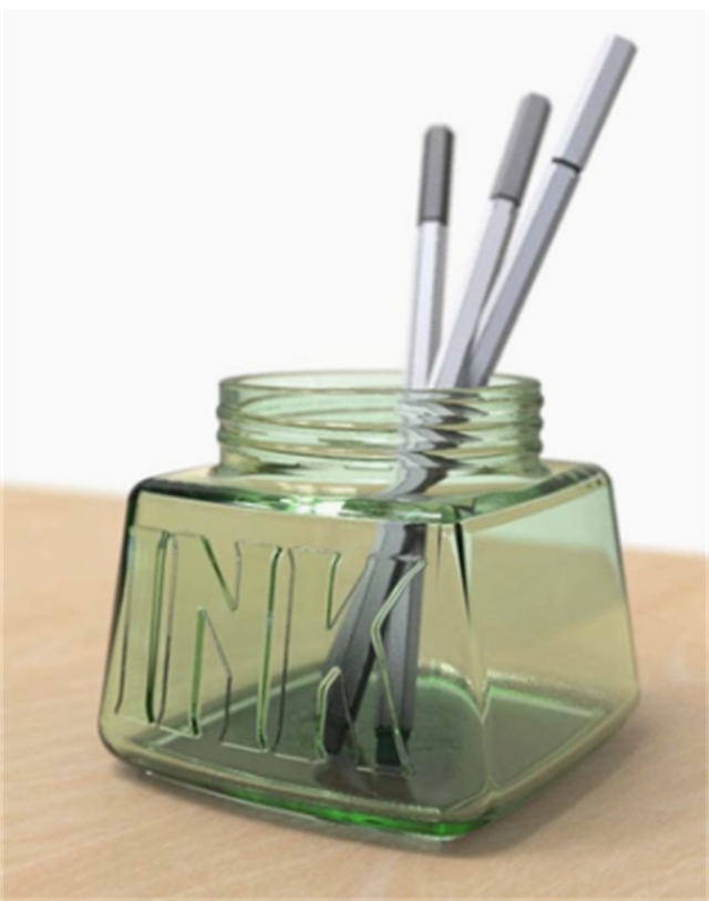 Suck Uk-Inkwell Desk Tidy Cam Masaüstü Kalemlik-Kalemlik-5-Milagron.com