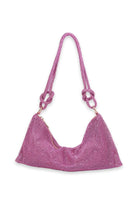 Marla Parlak Pembe Taşlı Omuz Çantası - 1