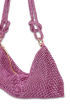 Marla Parlak Pembe Taşlı Omuz Çantası - 3