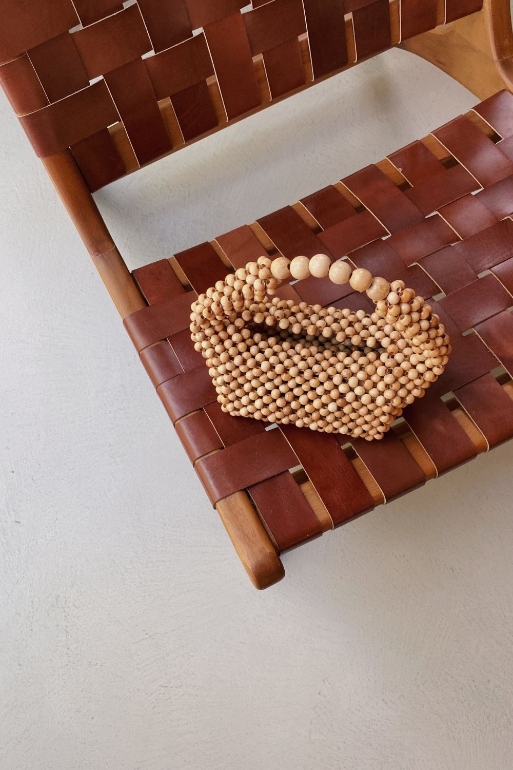 Raya Ahşap Boncuk El Çantası - 0