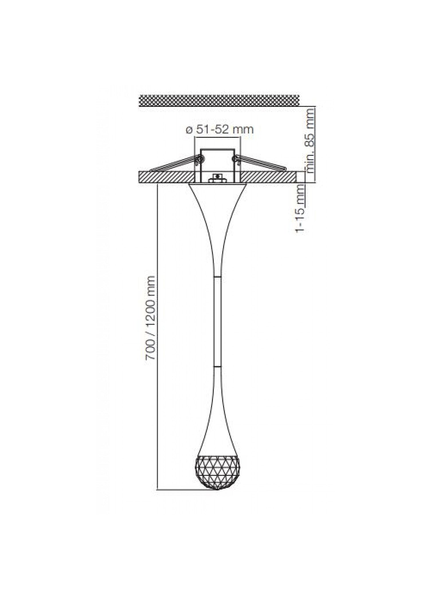 Bloom 1L Sarkit Kri̇stal-Krom Ø5X70 Cm Led 4W 