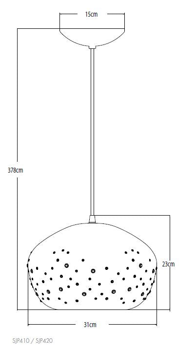 Inlay 1L Sarkit Bakir Ø31X23 Cm E27 1X60W