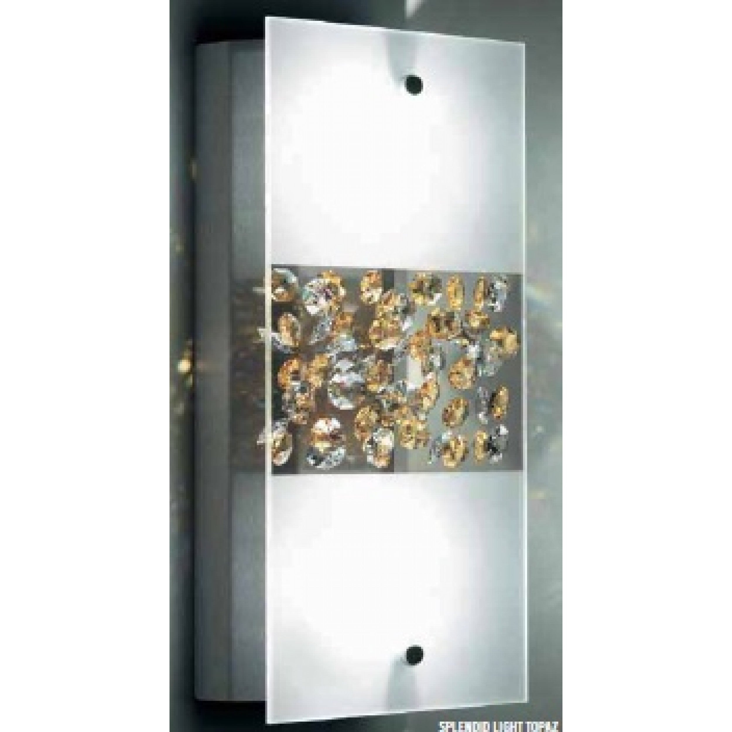 Splendid 1L Apli̇k Topaz-Firçalanmiş Paslanmaz Metal 12.7X9.5Xh28.6 Cm G4 2X35W