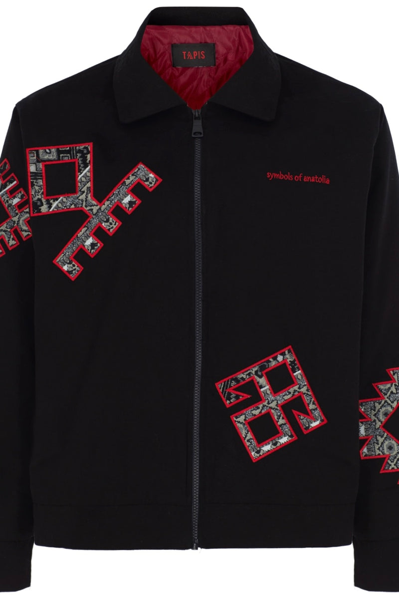 Tapis Symbols Of Anatolia Black Jacket Ceket | Milagron