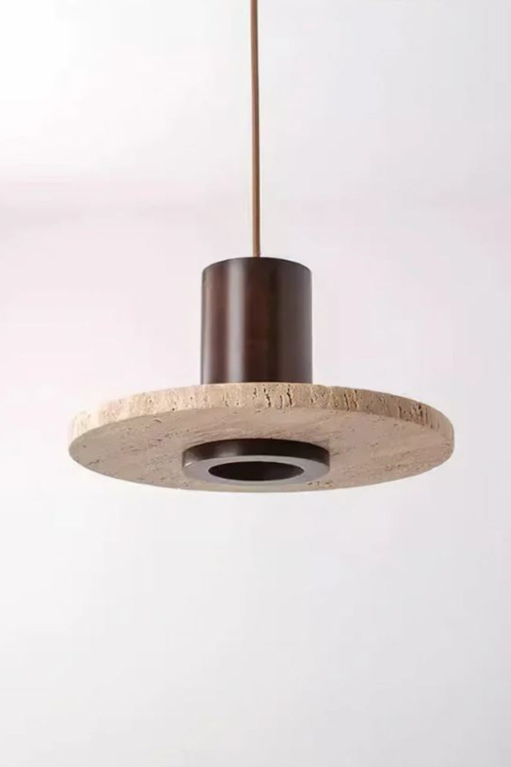 Traverten Spotlu Disk Sarkıt Avize - 2