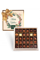 Tatlistan-Mutlu Yıllar Çelenk 30 Çeşitli Artisan Ve Trüf Çikolata 30'lu-Çikolata-1-Milagron.com