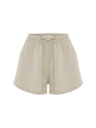 Aura Drawstring Shorts - Oatmeal