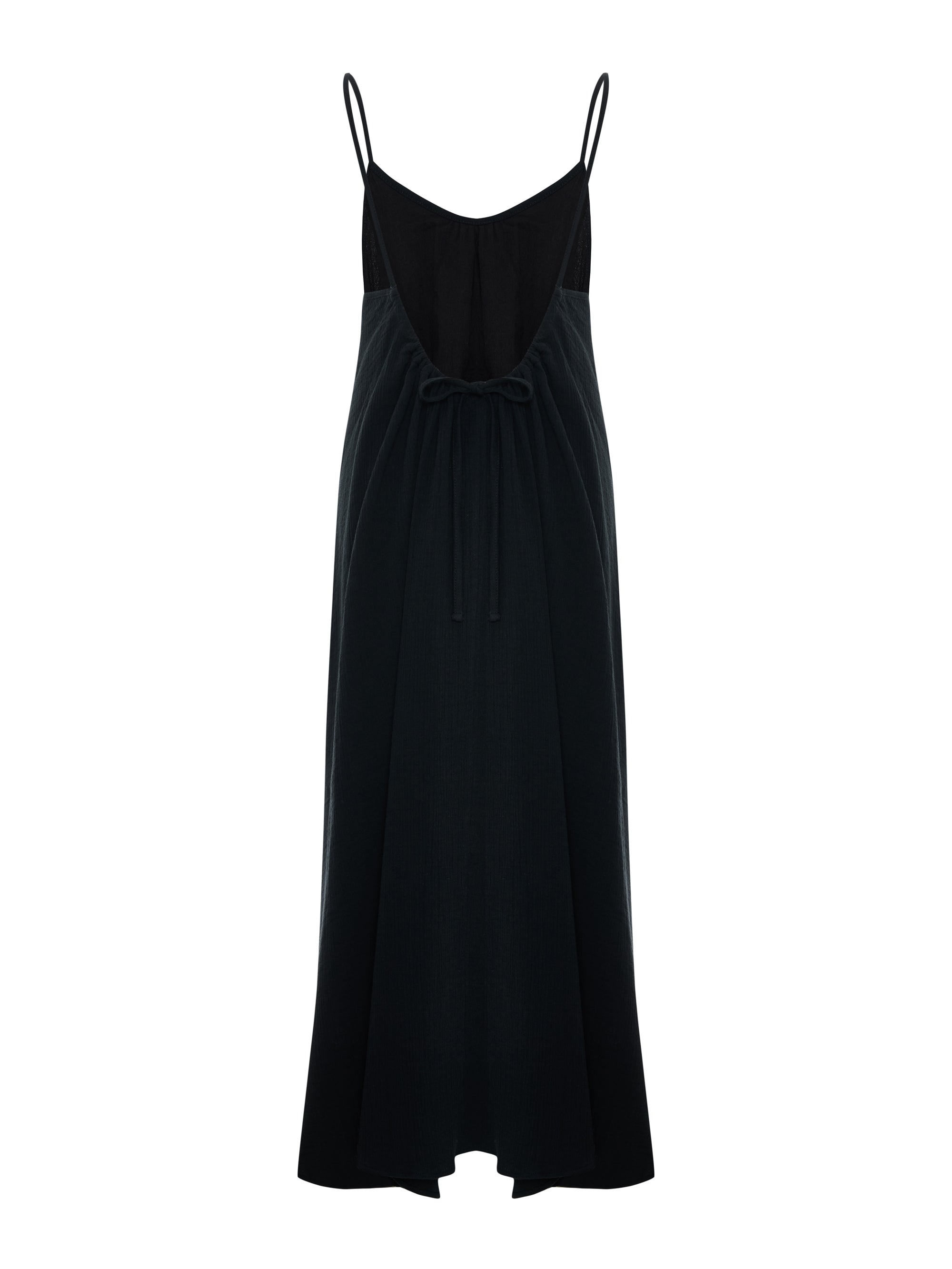 Aura Low Back Maxi Dress - Black