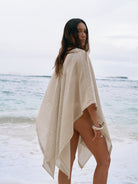 The Handloom-Ava Kimono Khaki Green Stripes-Kimono-3-Milagron.com