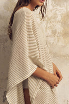 The Handloom-Ava Kimono Khaki Green Stripes-Kimono-4-Milagron.com