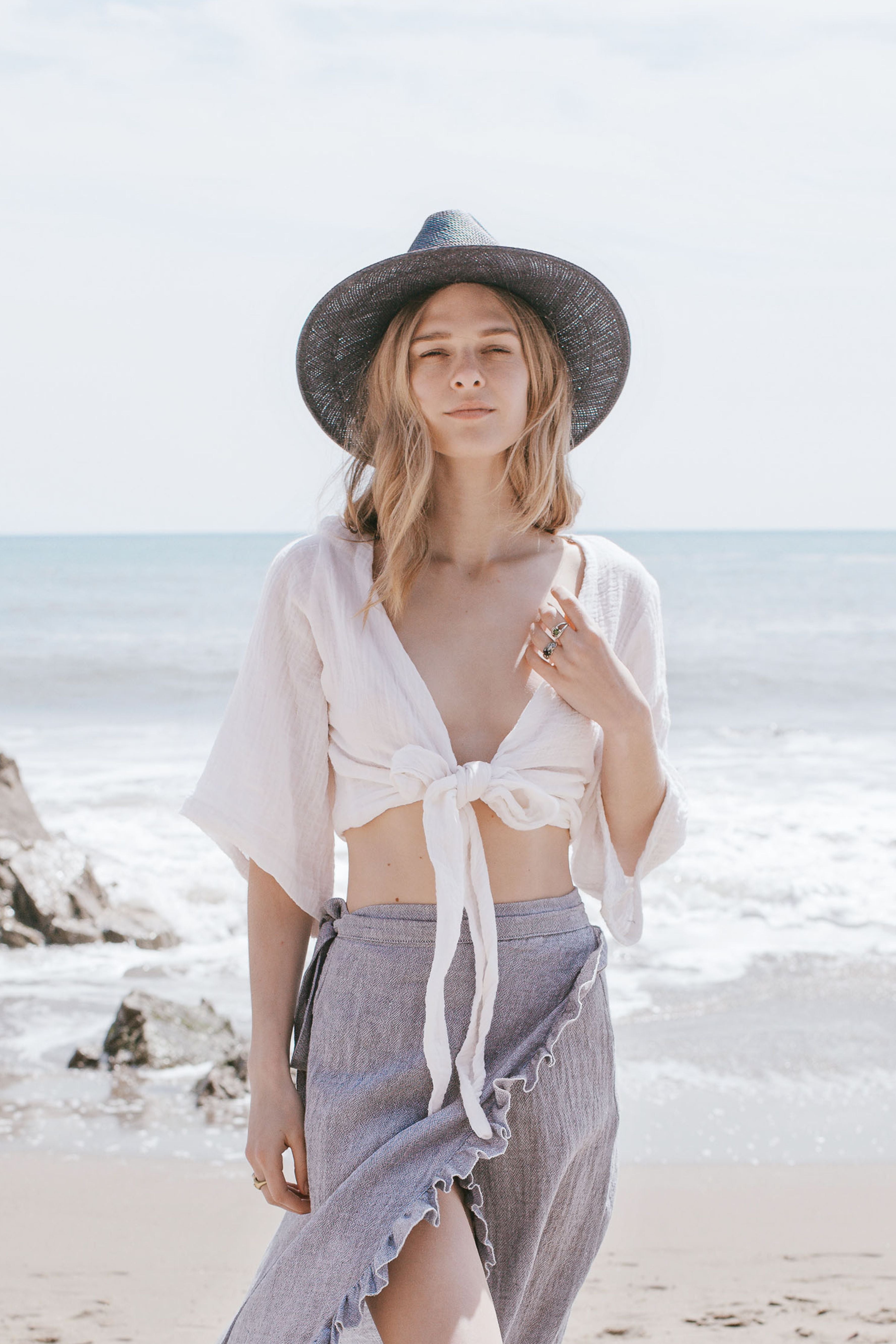 The Handloom-Bali Wrap Top Natural-Top-1-Milagron.com