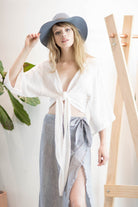 The Handloom-Bali Wrap Top Natural-Top-5-Milagron.com