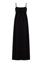 The Handloom-Bliss Flow Maxi Dress Black-Elbise-8-Milagron.com