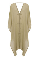 The Handloom-Bodrum Ties Kaftan Khaki Green-Kaftan-7-Milagron.com