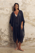 The Handloom-Bodrum Ties Kaftan Navy-Kaftan-1-Milagron.com