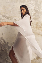 The Handloom-Bodrum Ties Kaftan White-Kaftan-6-Milagron.com