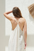 The Handloom-Canggu Maxi Dress Natural With Stripes-Elbise-2-Milagron.com