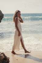 The Handloom-Celia Striped Dress Natural-Elbise-2-Milagron.com