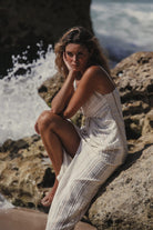 The Handloom-Celia Striped Dress Natural-Elbise-5-Milagron.com