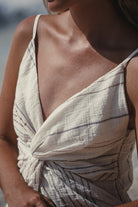 The Handloom-Celia Striped Dress Natural-Elbise-6-Milagron.com