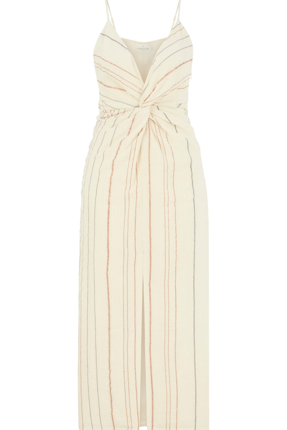 The Handloom-Celia Striped Dress Natural-Elbise-7-Milagron.com