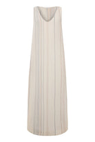 The Handloom-Day Break Dress Natural With Stripes-Elbise-7-Milagron.com