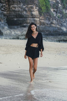 The Handloom-Echo Boy Short Black-Şort-1-Milagron.com