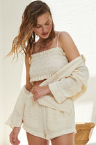 The Handloom-Echo Boy Short Natural With Gold Stripes-Şort-10-Milagron.com