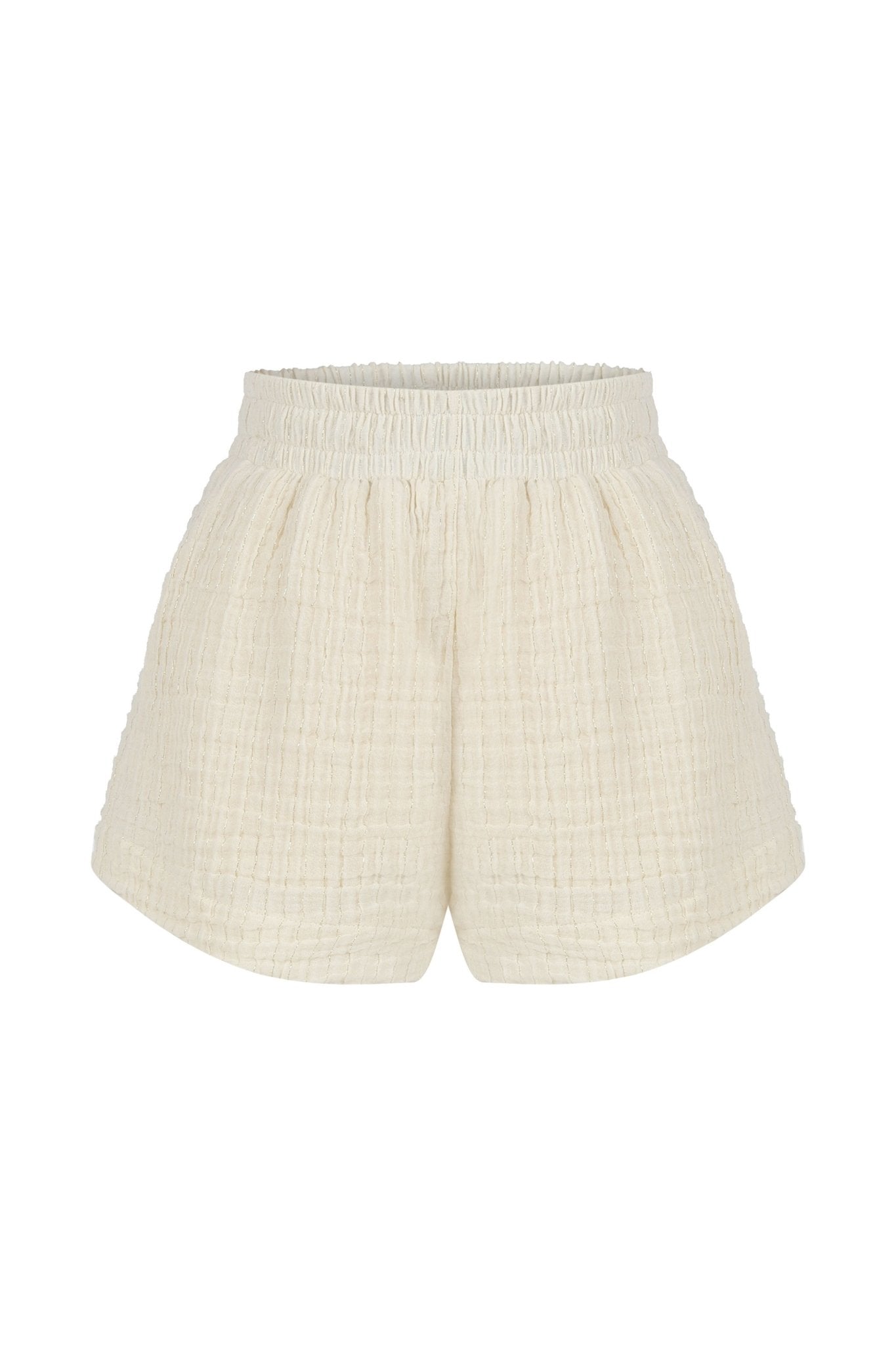 The Handloom-Echo Boy Short Natural With Gold Stripes-Şort-12-Milagron.com