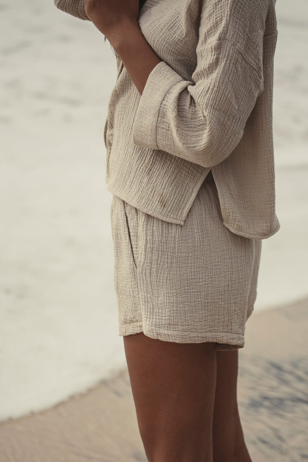 The Handloom-Echo Boy Short Oatmeal-Şort-4-Milagron.com