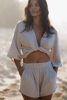 The Handloom-Echo Boy Short Oatmeal-Şort-5-Milagron.com