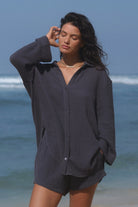 The Handloom-Echo Maxi Set Navy-Alt - Üst Takım-1-Milagron.com