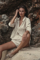 The Handloom-Echo Mini Shirt Oatmeal-Gömlek-2-Milagron.com