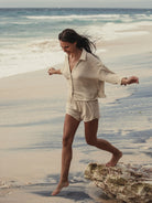 The Handloom-Echo Mini Shirt Oatmeal-Gömlek-6-Milagron.com