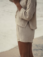 The Handloom-Echo Mini Shirt Oatmeal-Gömlek-7-Milagron.com