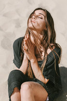 The Handloom-Ela Kaftan Black-Kaftan-4-Milagron.com