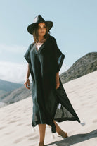 The Handloom-Ela Kaftan Black-Kaftan-5-Milagron.com