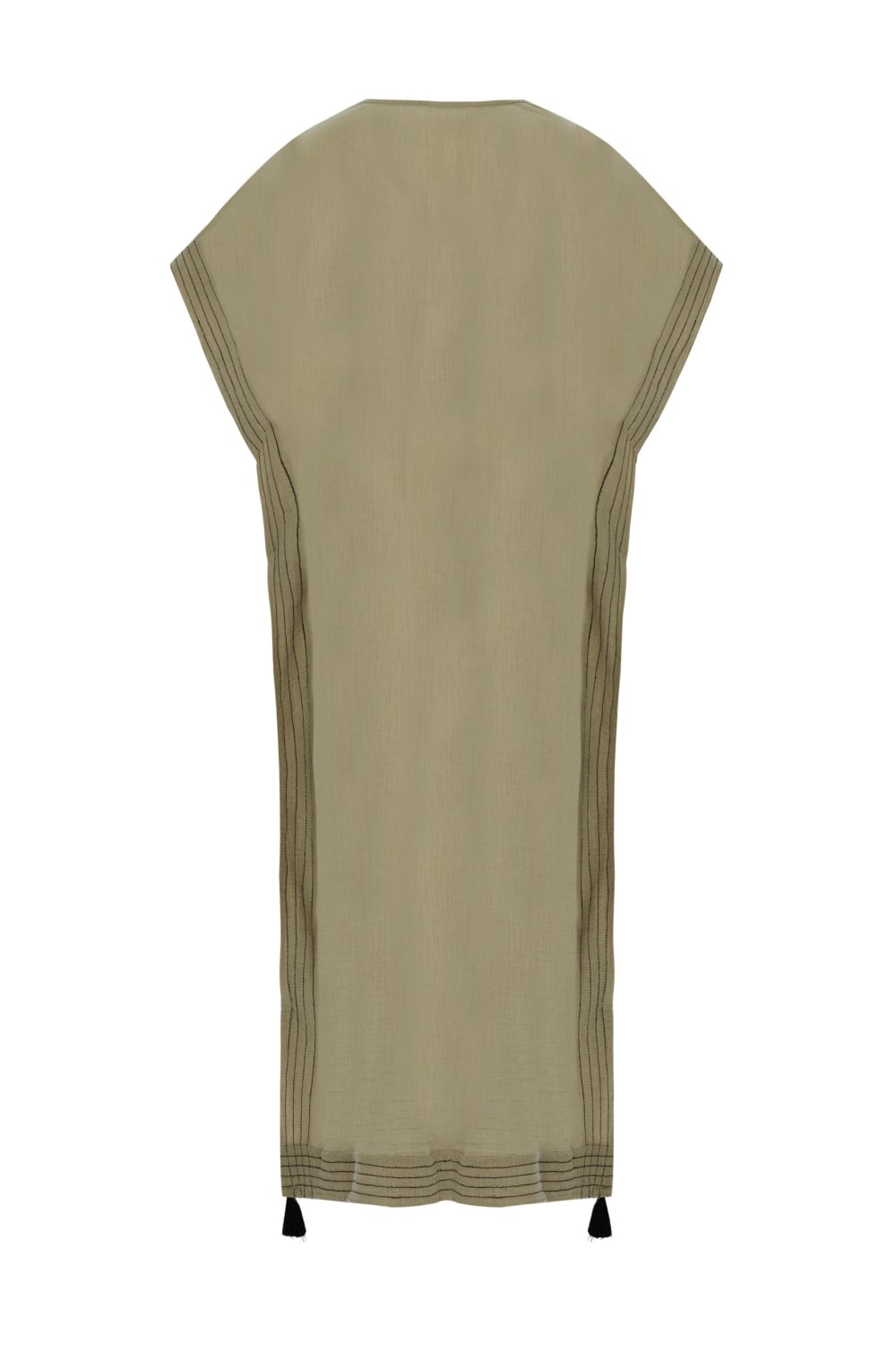 The Handloom-Ela Kaftan Khaki Green-Kaftan-8-Milagron.com