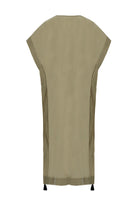 The Handloom-Ela Kaftan Khaki Green-Kaftan-8-Milagron.com