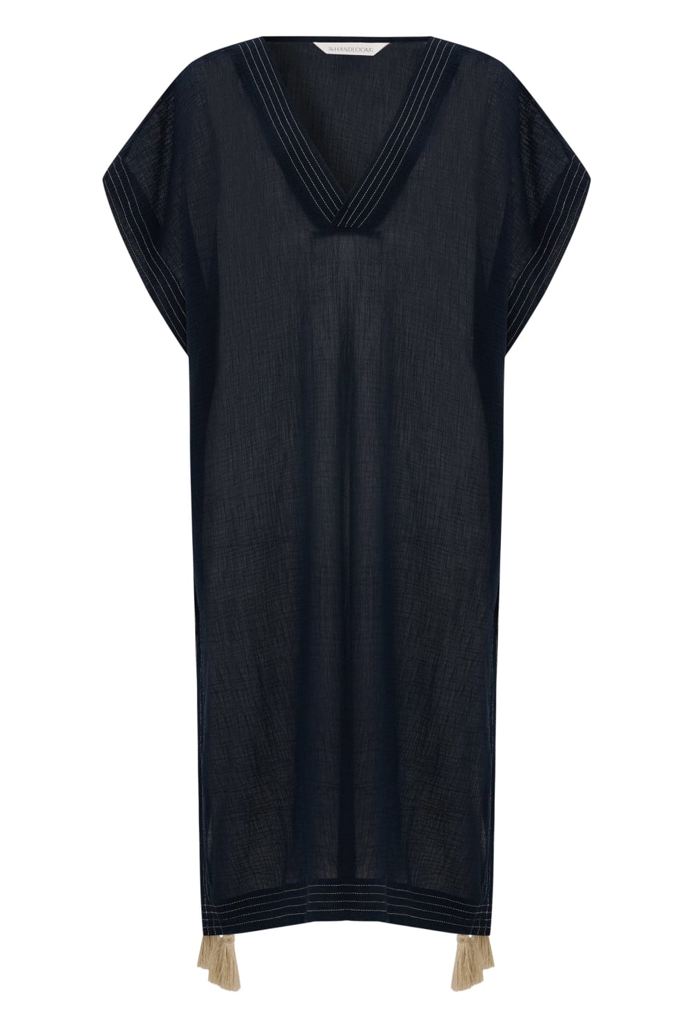 The Handloom-Ela Kaftan Navy-Kaftan-8-Milagron.com