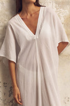 The Handloom-Esti Tunic White-Kaftan-3-Milagron.com