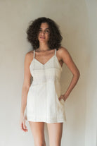 The Handloom-Eva Mini Dress Natural-Elbise-1-Milagron.com