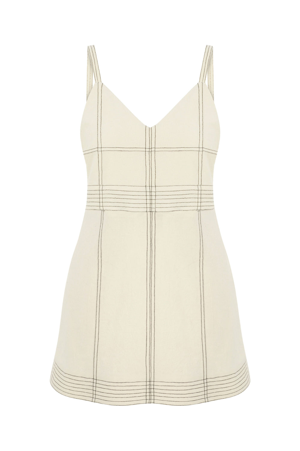 The Handloom-Eva Mini Dress Natural-Elbise-6-Milagron.com