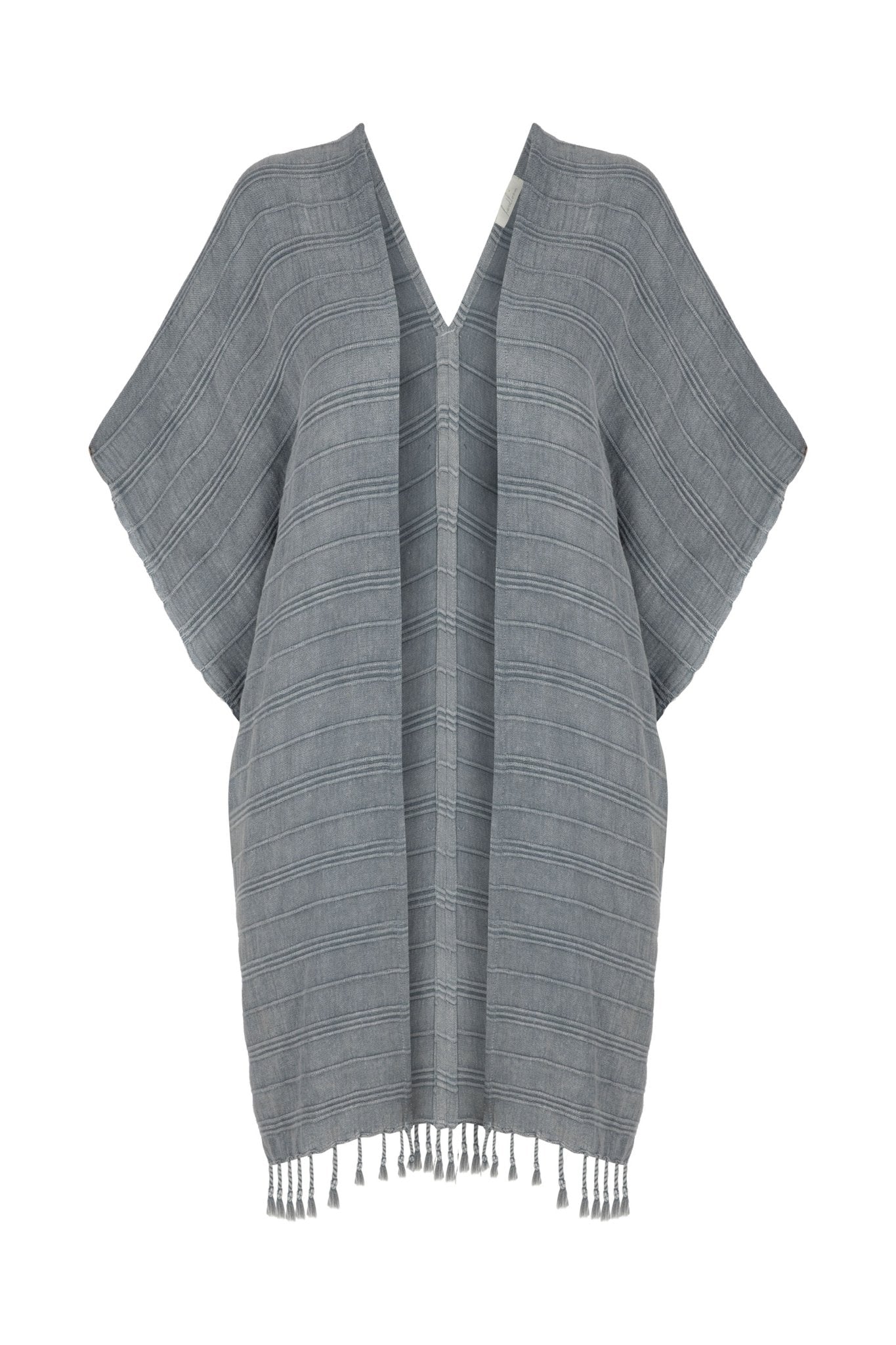 Gece V Back Kimono - Stone