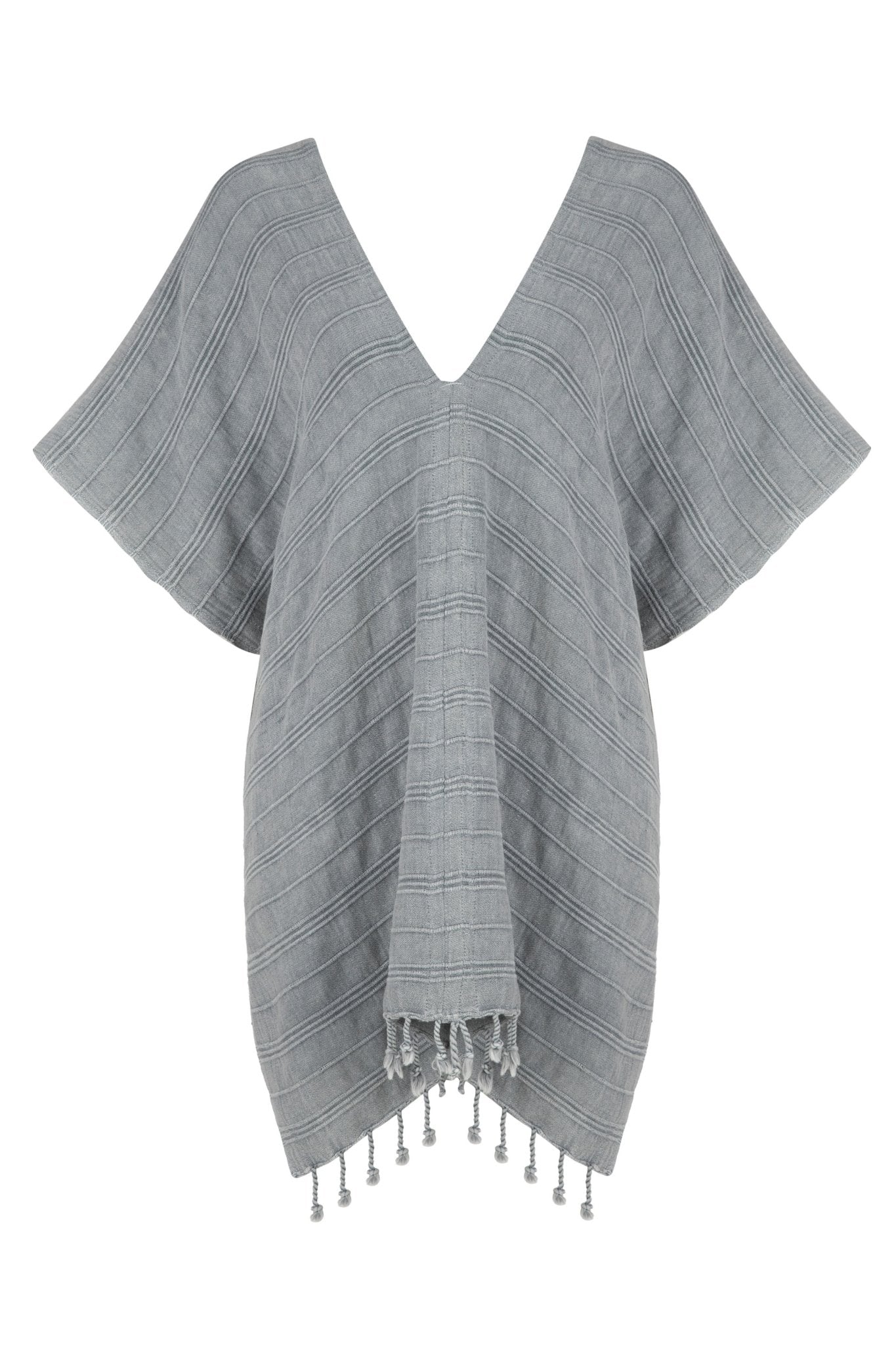 Gece V Back Kimono - Stone