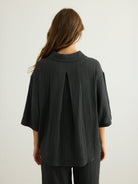 Kaya Boyfriend Shirt - Charcoal